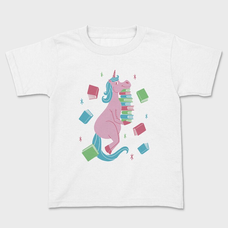 Unicorn Book Lover, Kids' T-Shirt