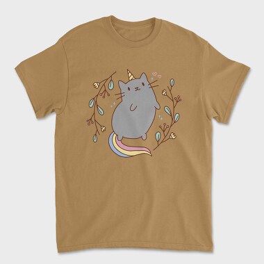 Unicorn Cat Cute, Unisex Men's T-Shirt