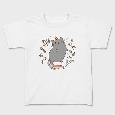 Unicorn Cat Cute, Kids' T-Shirt