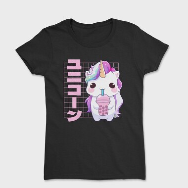 Unicorn Cute Boba Tea, Women's T-Shirt