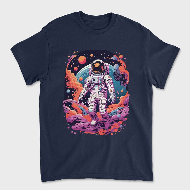 Colorful Astronaut Space, Unisex Men's T-Shirt