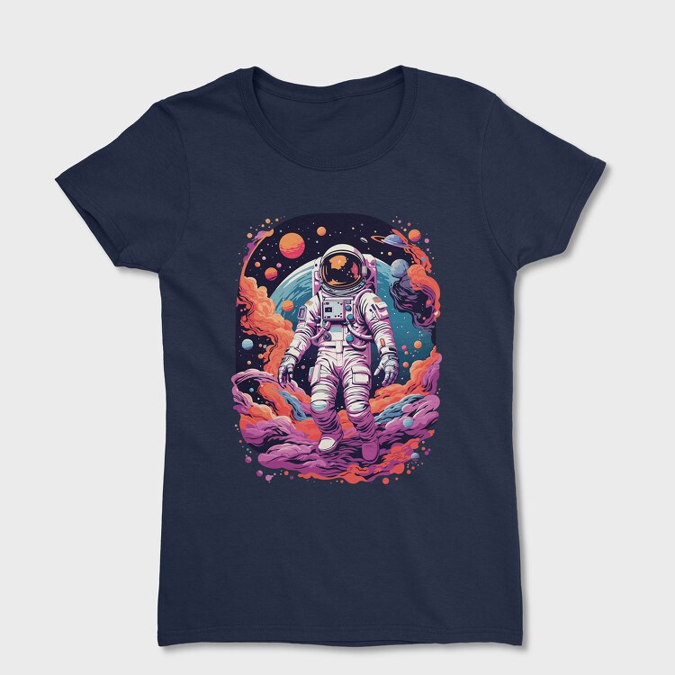 Colorful Astronaut Space, Women's T-Shirt