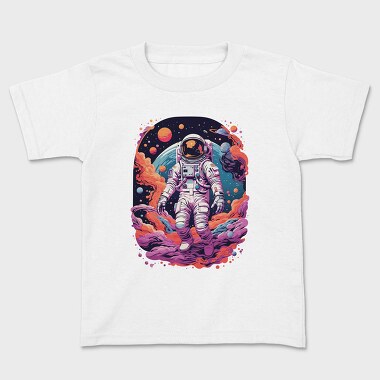 Colorful Astronaut Space, Kids' T-Shirt