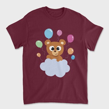 Bear on the Cloud, Unisex Men's T-Shirt