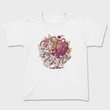 Unicorn Santa Aliens Sasquatch, Kids' T-Shirt