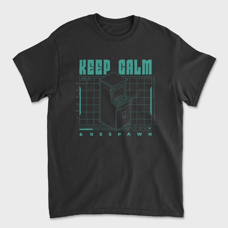 Keep Calm and Respawn, Unisex Men's T-Shirt