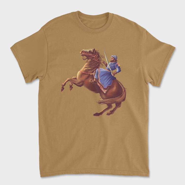 King and Horse Painting, Унисекс Мъжка Тениска