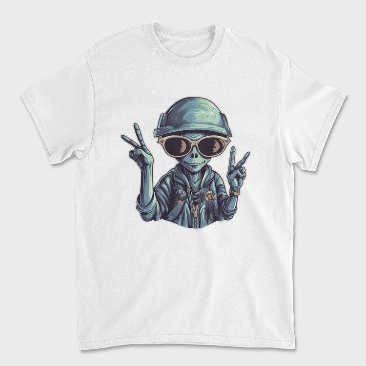 Cool Alien Peace, Унисекс Мъжка Тениска