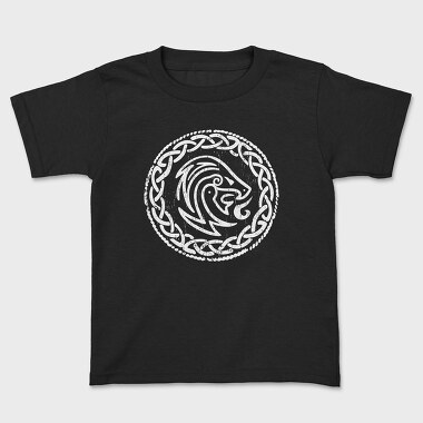 Viking Dragon Monochrome, Kids' T-Shirt