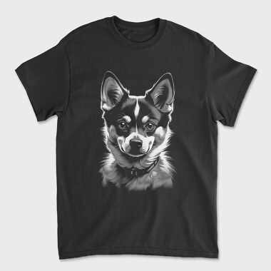 Unisex Men's T-Shirt, Kleekai Dog Monochrome