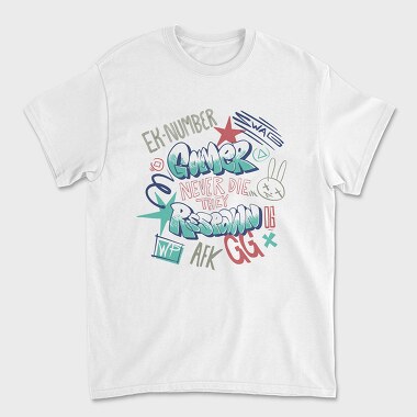 Gaminer Never Die Afk Gg Street Style, Unisex Men's T-Shirt