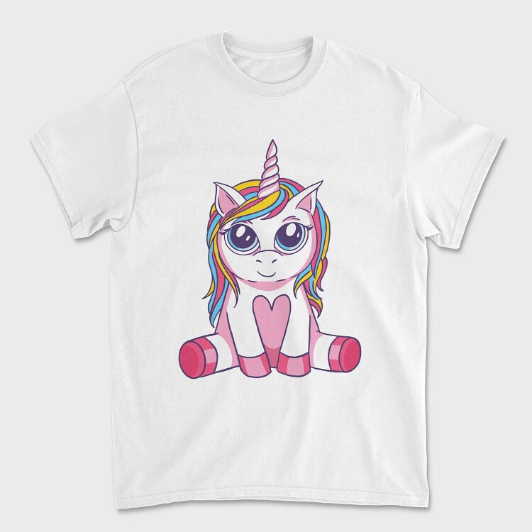 Big Eyes Unicorn, Унисекс Мъжка Тениска