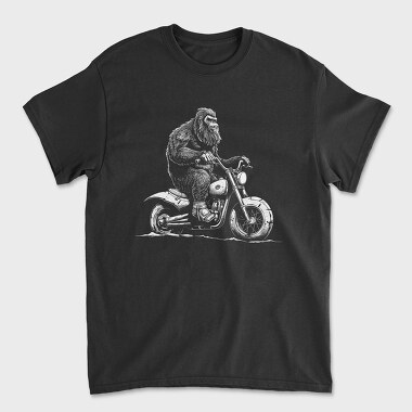 Unisex Men's T-Shirt, Big Foot Motorcycle