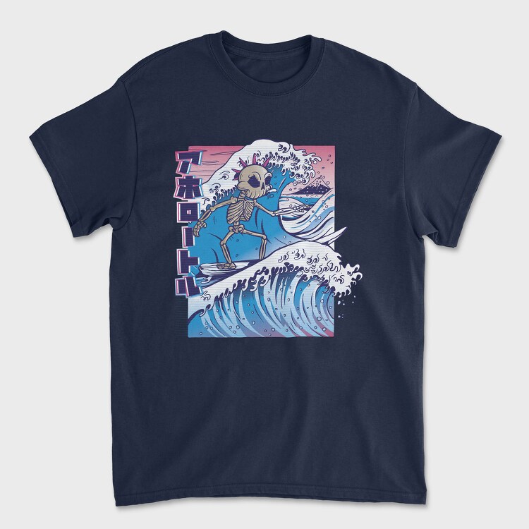 Skeleton Surf, Унисекс Мъжка Тениска