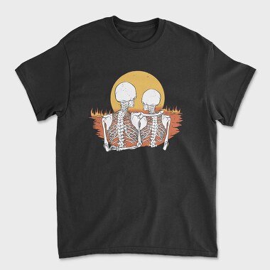 Skeletons Love Sunset, Unisex Men's T-Shirt
