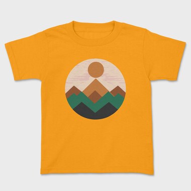 Geometric Retro Mountains, Kids' T-Shirt