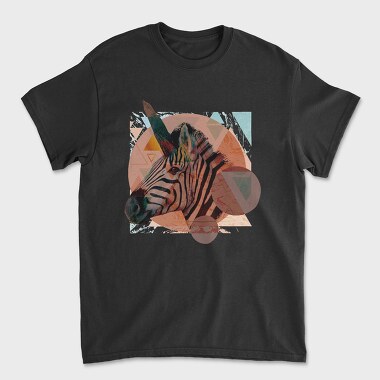 Geometric Zebra, Unisex Men's T-Shirt