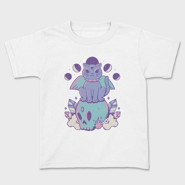Pastel Goth Cat, Kids' T-Shirt