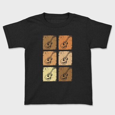 Vintage Guitars Set, Kids' T-Shirt