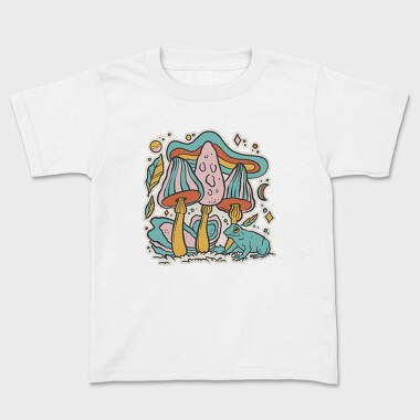Pastel Retro Mushrooms, Kids' T-Shirt