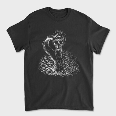 Patched Flamingo Portrait, Unisex Men's T-Shirt