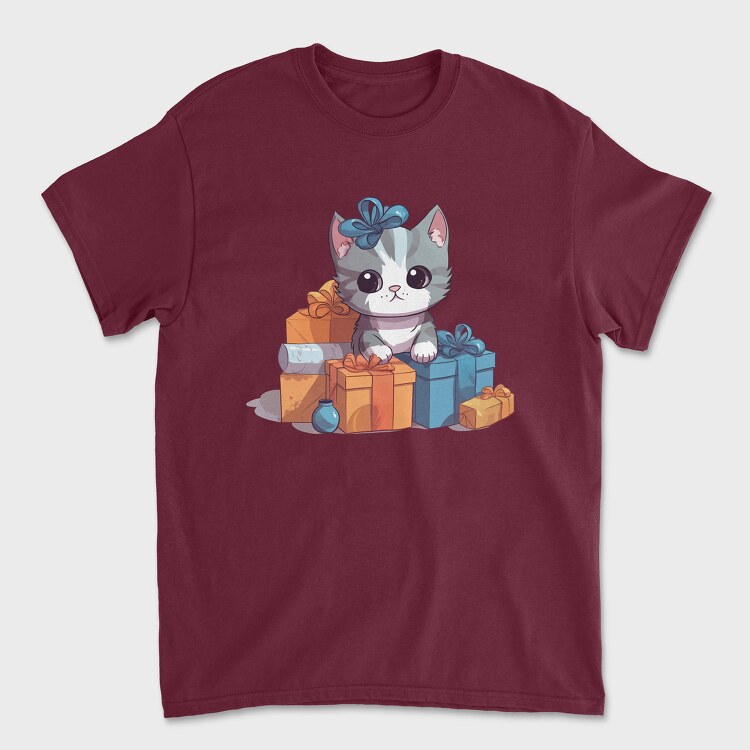 Унисекс Мъжка Тениска, Birthday Cat