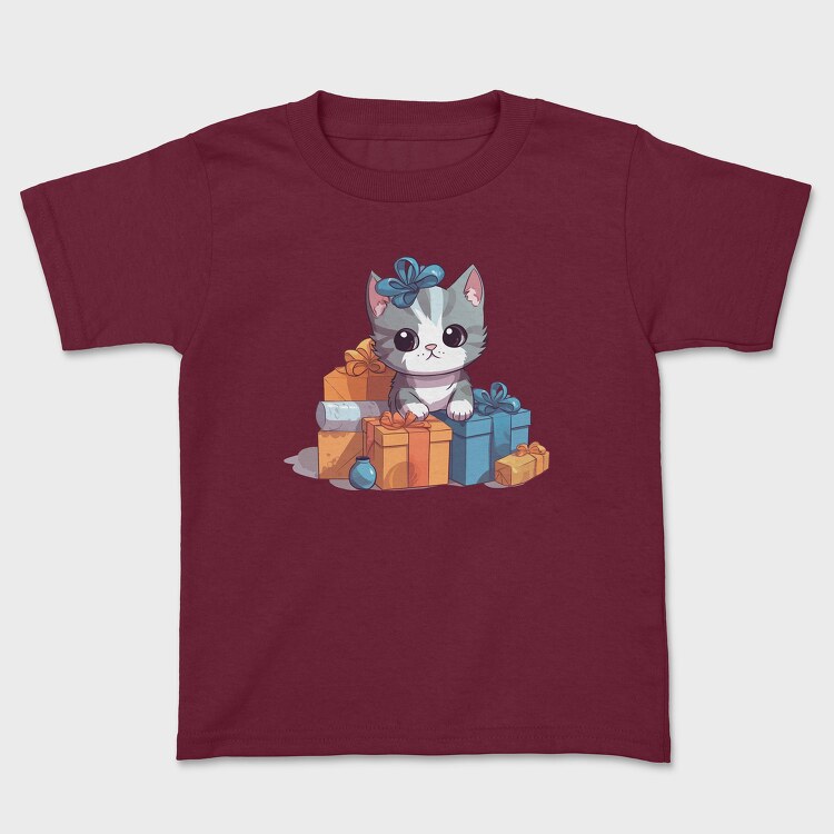 Birthday Cat, Kids' T-Shirt