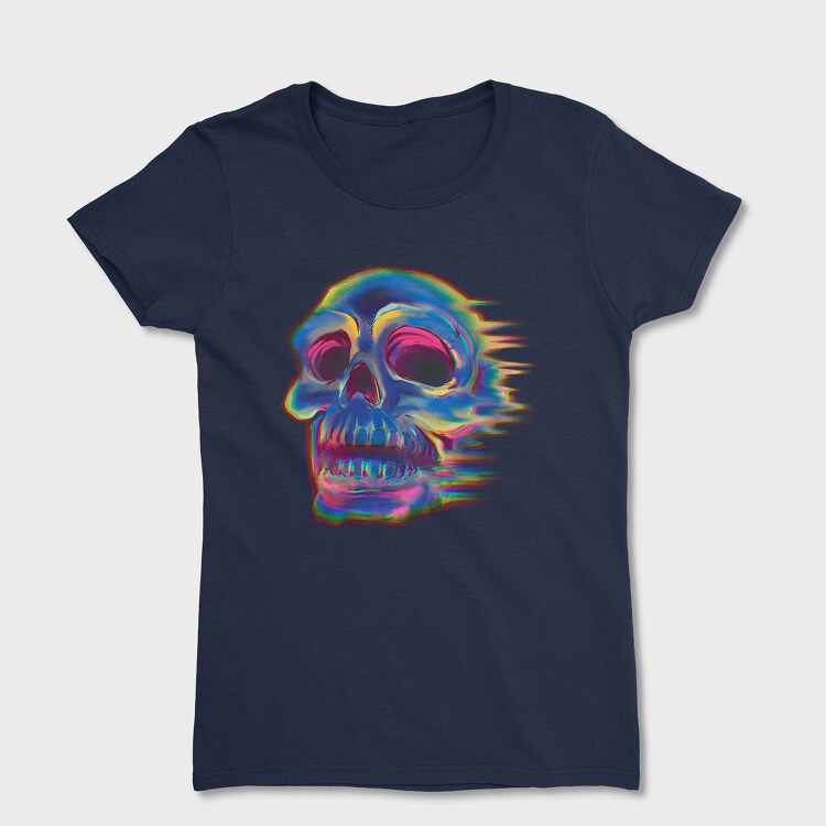 Skull Effect Colorful, Women's T-Shirt