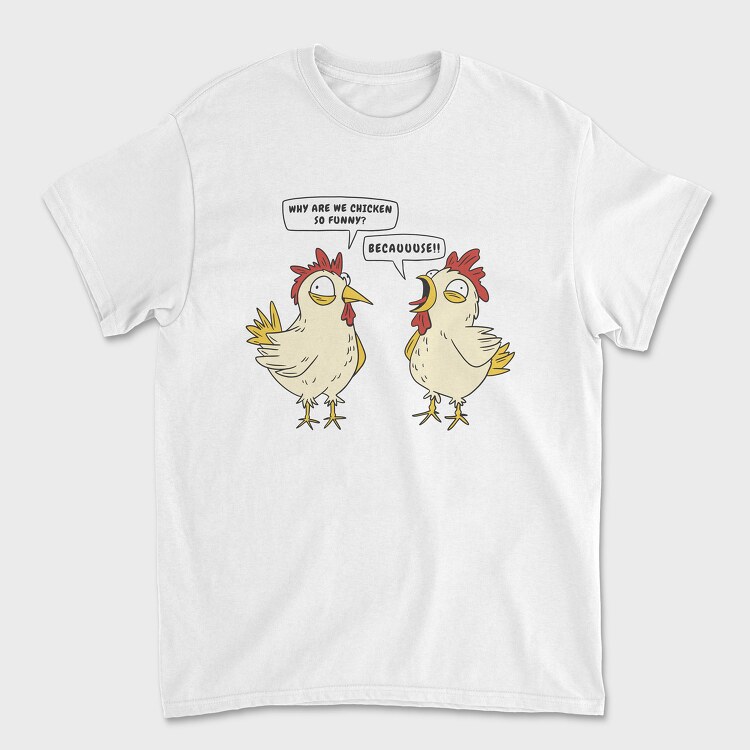 Crazy Funny Chickens, Unisex Men's T-Shirt