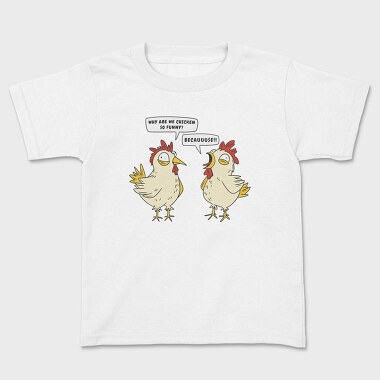 Crazy Funny Chickens, Kids' T-Shirt