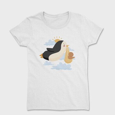 Penguin With a Baby, Women's T-Shirt