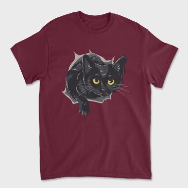 Black Cat Box, Unisex Men's T-Shirt