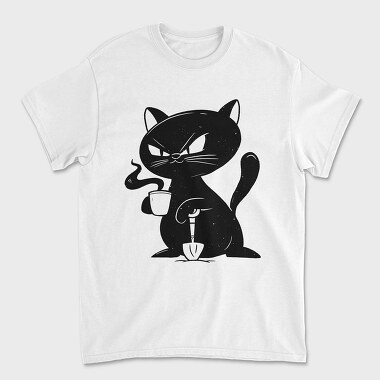 Black Cat Coffee, Unisex Men's T-Shirt