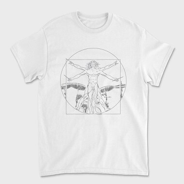 Vitruvian Drummer, Unisex Men's T-Shirt