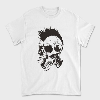 Skull Punk Mohawk, Unisex Men's T-Shirt