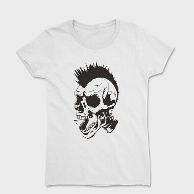Skull Punk Mohawk, Women's T-Shirt