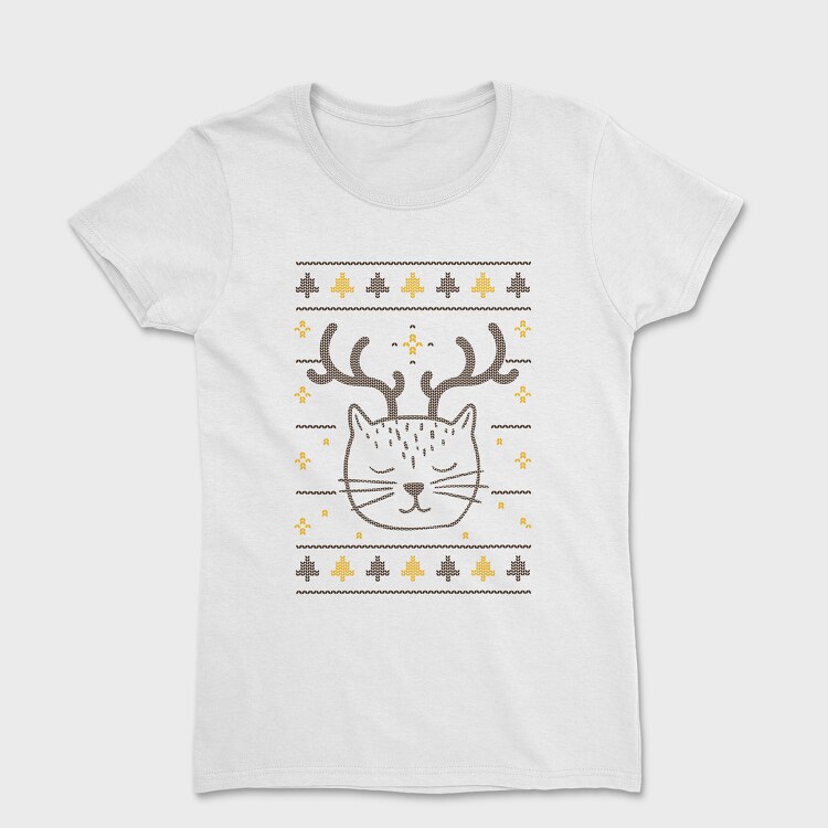 Cut Cat Ugly Sweater, Women's T-Shirt