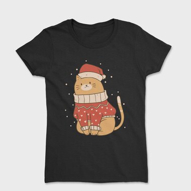 Cute Cat Christmas, Women's T-Shirt