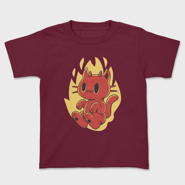 Cute Devil Cat, Kids' T-Shirt
