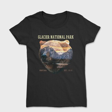 Glacier National Park Bear Lanscape, Women's T-Shirt
