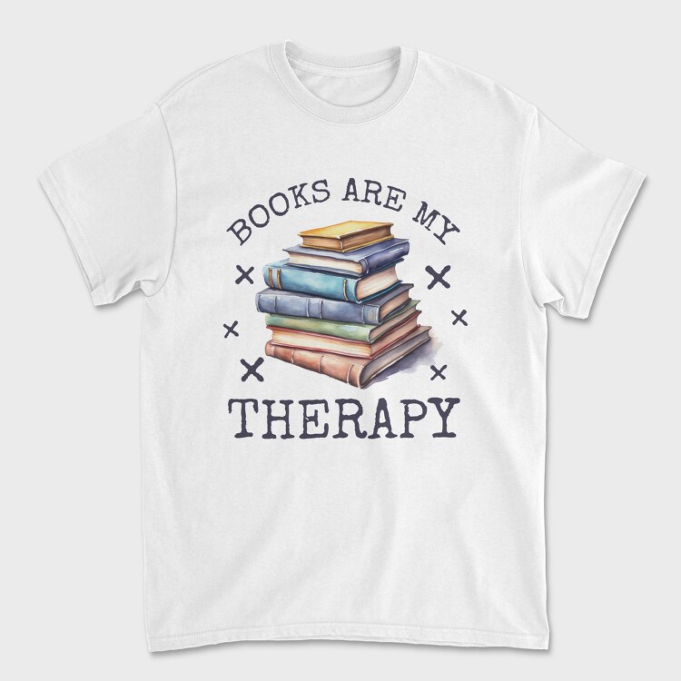 Books Are My Therapy, Унисекс Мъжка Тениска
