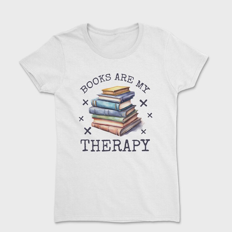 Books Are My Therapy, Дамска Тениска