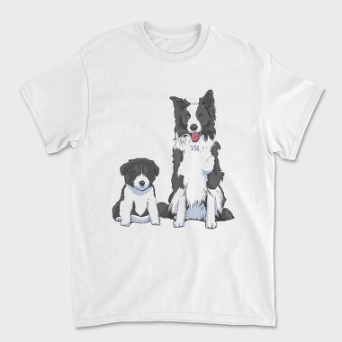 Border Collie Puppy Dog, Unisex Men's T-Shirt