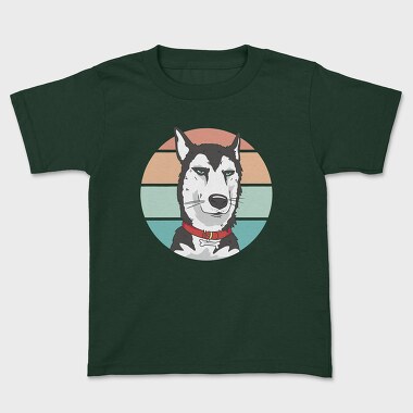 Детска Тениска, Bored Husky Dog