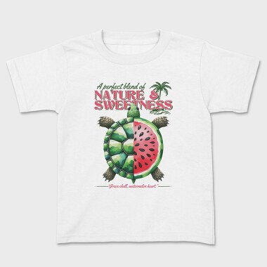 Watermelon Turtle, Kids' T-Shirt