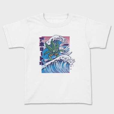 Weed Leaf Surf, Kids' T-Shirt