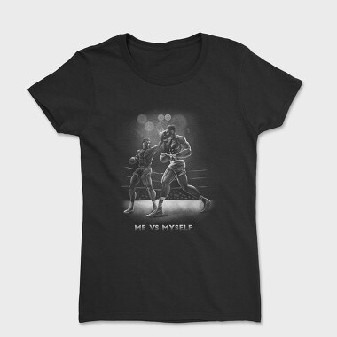 Boxing Monochrome Fighter, Women's T-Shirt
