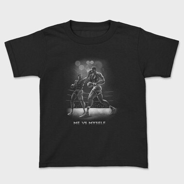 Boxing Monochrome Fighter, Kids' T-Shirt