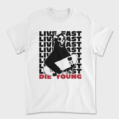 Live Fst Die Young, Unisex Men's T-Shirt