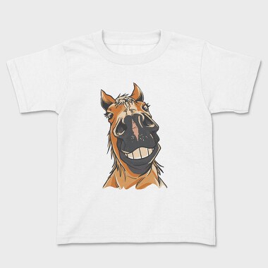 Smiling Horse, Kids' T-Shirt